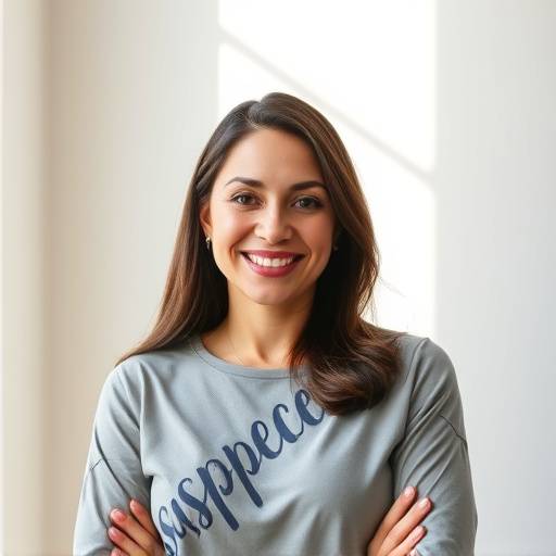 Smiling headshot of Maria Rodriguez, an aspiring author, looking confident
